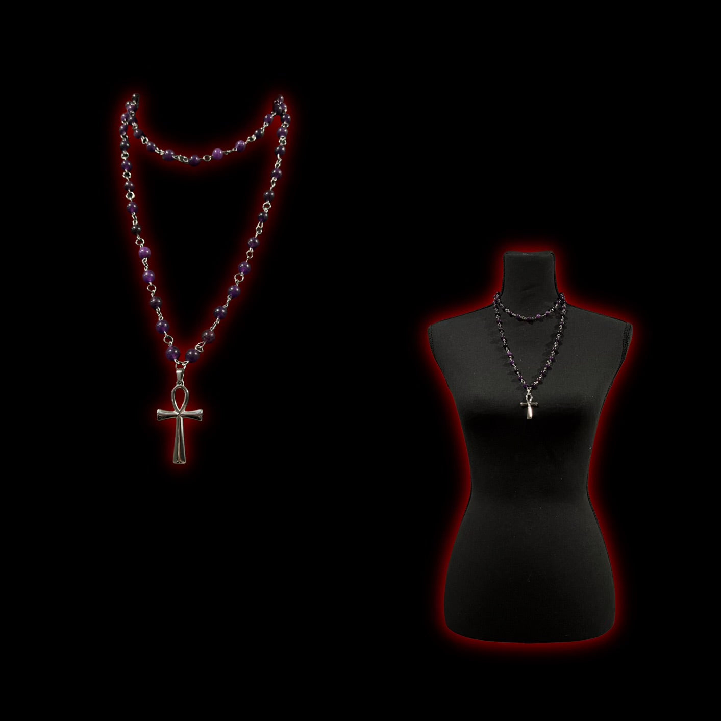 purple ankh necklace