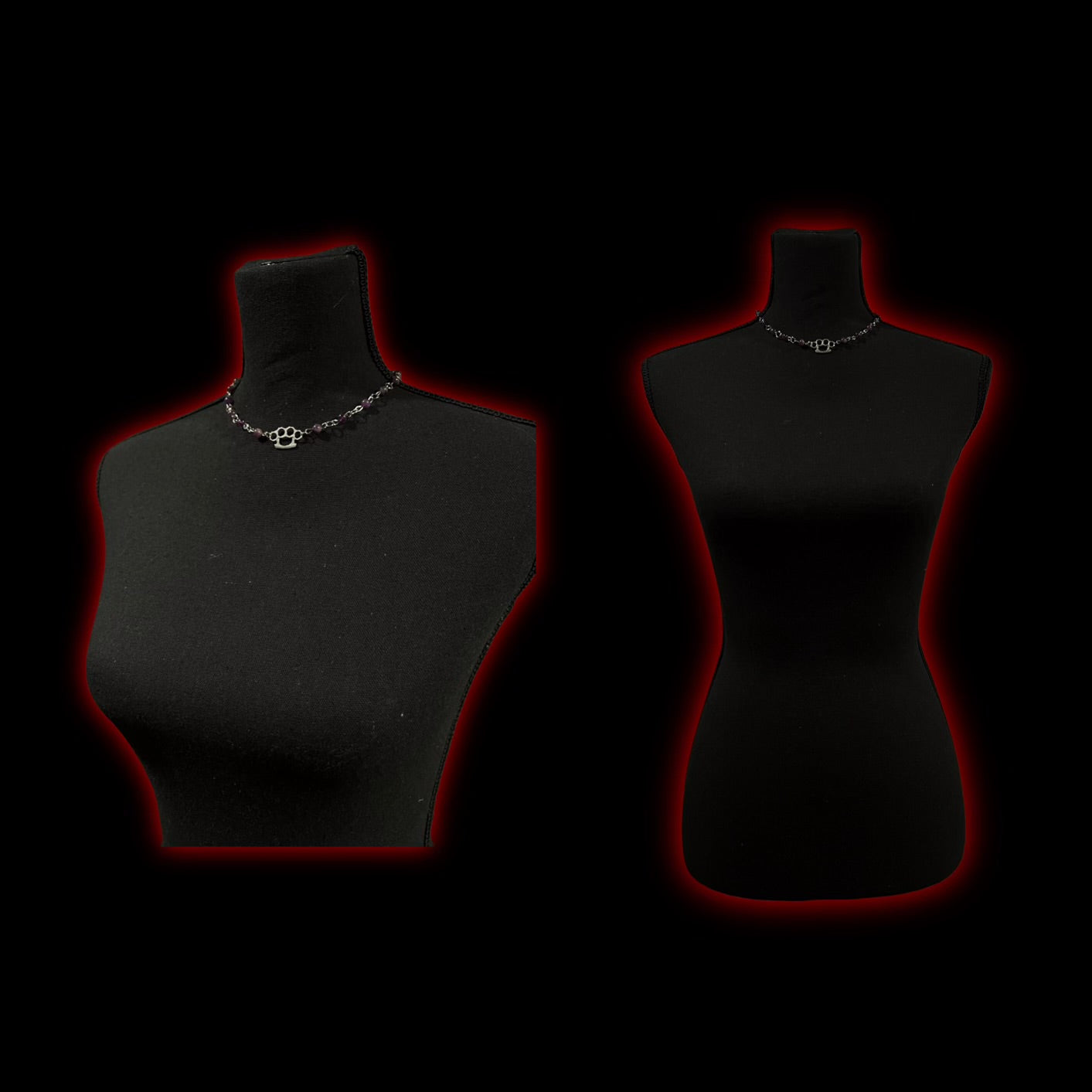 brass knuckles necklace