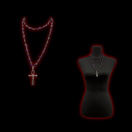 purple ankh necklace