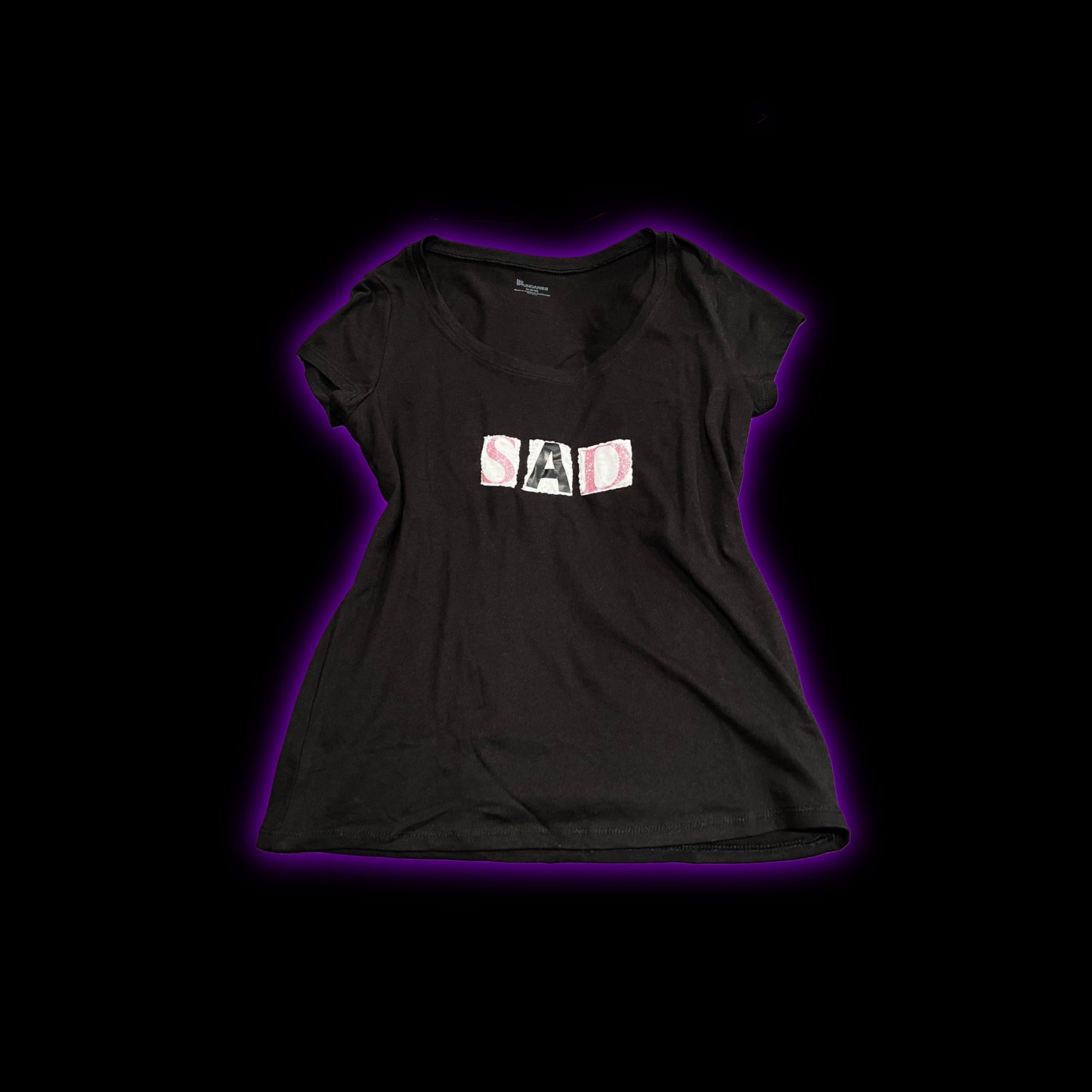 ‘sad’ glitter tee