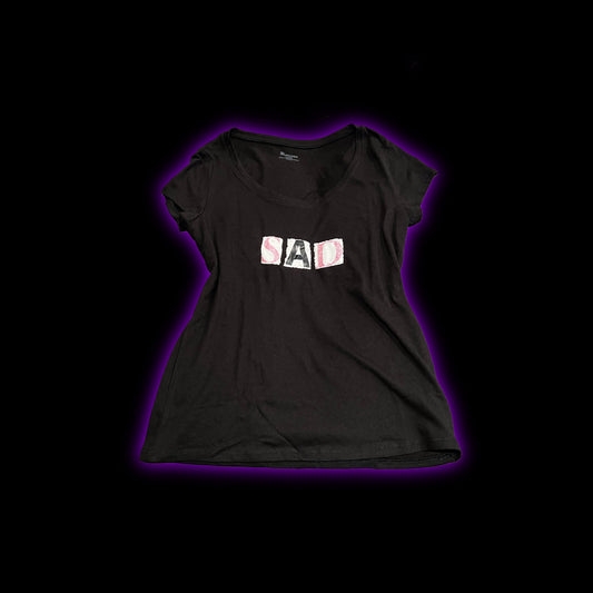 ‘sad’ glitter tee